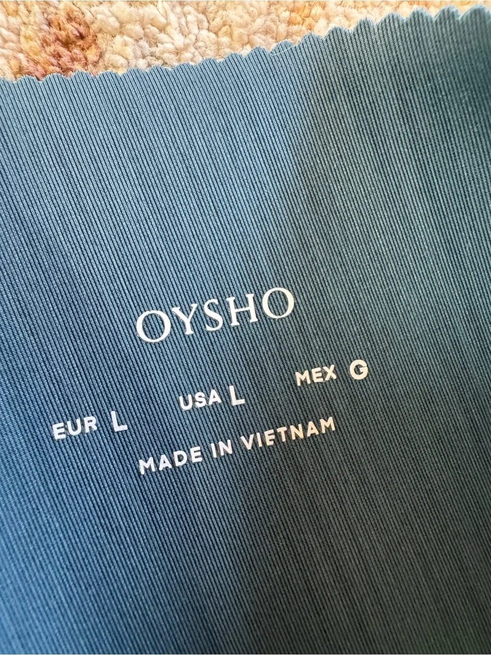 OYSHO Women’s Comfortlux High Rise Dark Ocean Blue Green Leggings - Picture 10 of 12